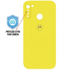 Capa Motorola Moto G8 Power - Case Emborrachada Protector Amarela